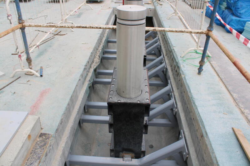 Steel Framework for Retracable Bollard